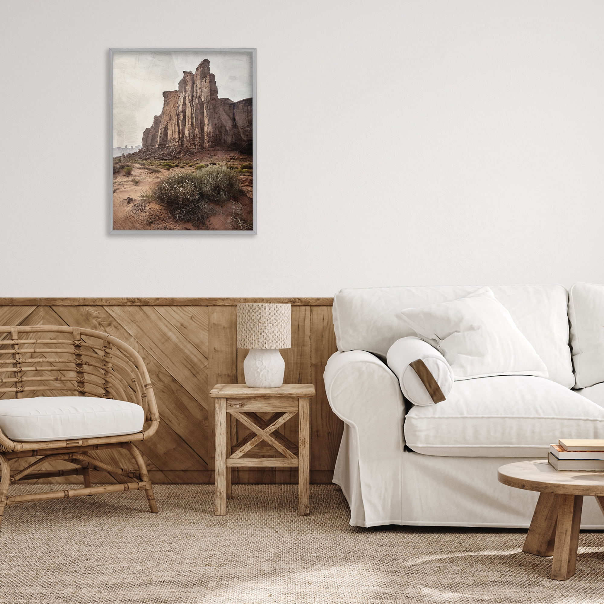 Stupell Industries Desolate Rock View Gray Framed Giclee Art, design by Kim Allen