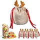 thumbnail image 3 of Bolsa de regalo de dulces de Reno de Navidad, bolsa de regalo de terciopelo de Papá Noel para niños, bolsa de regalo de fiesta de año nuevo con cordón, 5/10, 3 of 4