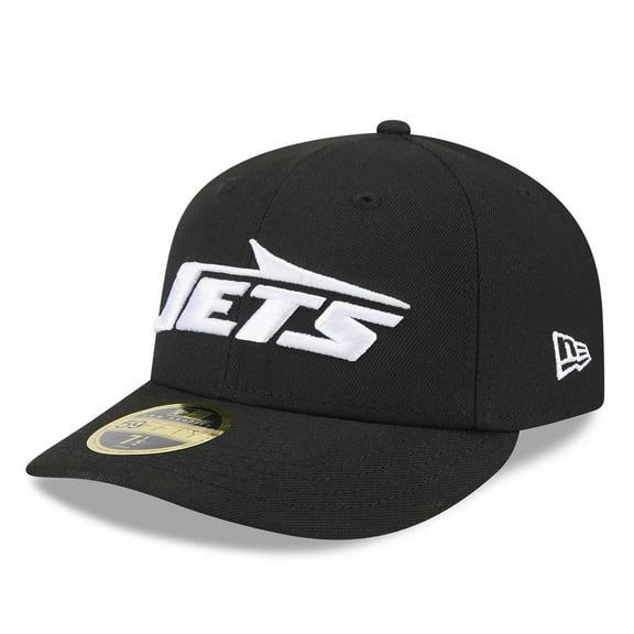 Men's New Era Black New York Jets Omaha Low Profile 59FIFTY Fitted Hat
