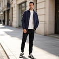 thumbnail image 7 of Smawell Men Hooded Multi Pocket Cargo Windbreaker Jacket, 7 of 7