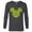 Charcoal Heather, variant on Disney Mickey Mouse Icon Lucky Shamrock St. Patrick’s Day - Long Sleeve T-Shirt for Men - Customized-Athletic Heather