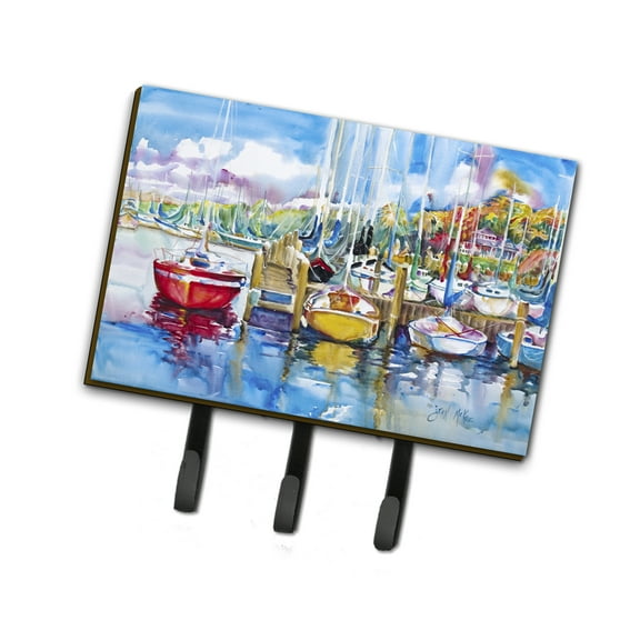 Carolines Treasures JMK1063TH68 Paradise Yacht Club Sailboats Leash or Key Holder Triple multicolor