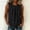 *Black, variant on Women's Round Neck Sleeveless Pleated Blouse, Casual Loose Fit Top White,Women's Plus S