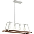 thumbnail image 6 of 60/6884 Nuvo Lighting Outrigger-4 Light Kitchen Pendant-11 Inches Wide by 10.75 Inches High-Brushed Nickel/Nutmeg Wood Finish, 6 of 7