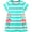 Green Flamingo, variant on WIBACKER Little Girl Cotton Casual Dress Summer Short Sleeve Appliques Striped Tunic Playwear Shirt Dresses - 1Pcs Flamingo