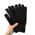 thumbnail image 4 of Knit Screen Gloves Winter Five Finger Couple Cycling Plus Fleece Student Thickened Warm Retro Woman, 4 of 4