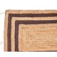 thumbnail image 2 of Rectangle Rug Natural Jute Rug Hand Braided Beige and Brown Color Stripes Line Area Rug, 2 of 5
