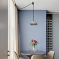 thumbnail image 4 of Kiven Plug in Classic Pendant Light, Pulley Hanging Light with Glass Lampshade and 15FT Cord, Retro Dimmable Ceiling Pendant Light for Bedroom Foyer Hallway Kitchen Island, E26 Socket, 4 of 7