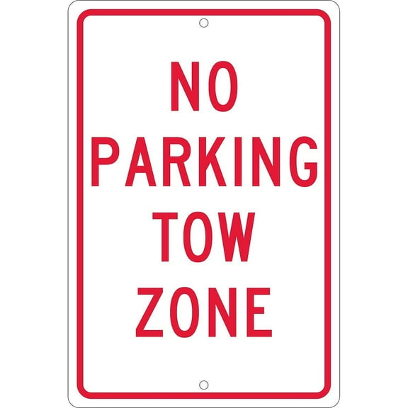 National Marker Reflective "No Parking Tow Zone" Parking Sign 18" x 12" Aluminum (TM38H)