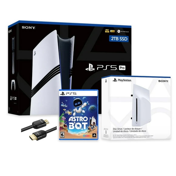 PlayStation 5 Pro 2TB SSD Console with Disc Drive, Wireless Controller and ASTRO BOT - CFI-7019 PS5 Pro