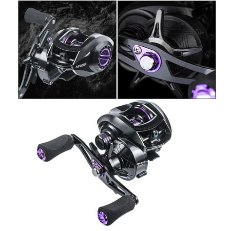 casting Reels caster Reels Fishing Reel - 7.2:1 Gear Ratio 17.64LB Carbon Fiber Drag 12-Level Braking System for Bass Fishing - Black Right-handed
