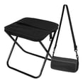 thumbnail image 3 of Mochila con taburete plegable, bolsa de transporte para silla de pesca, taburete de camping para adultos, para exteriores Negro 26x26x24cm, 3 of 9