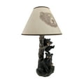 thumbnail image 2 of Zeckos Black Bear Family Table Lamp W/ Tree Bark Print Shade, 2 of 5