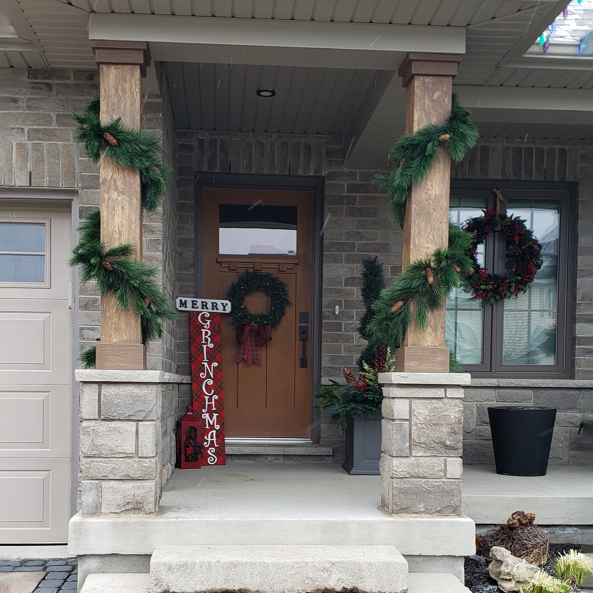 9' x 14" White Valley Pine with Pine Cones Artificial Christmas Garland - Unlit