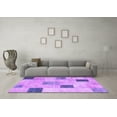 thumbnail image 3 of Ahgly Company Indoor Rectangle Patchwork Purple Transitional Area Rugs, 4' x 6', 3 of 4