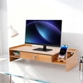 thumbnail image 4 of MDF Computer Monitor Stand with Key, Computer Rack with Lockable Drawer, Computer Monitor Screen Booster, 4 of 19