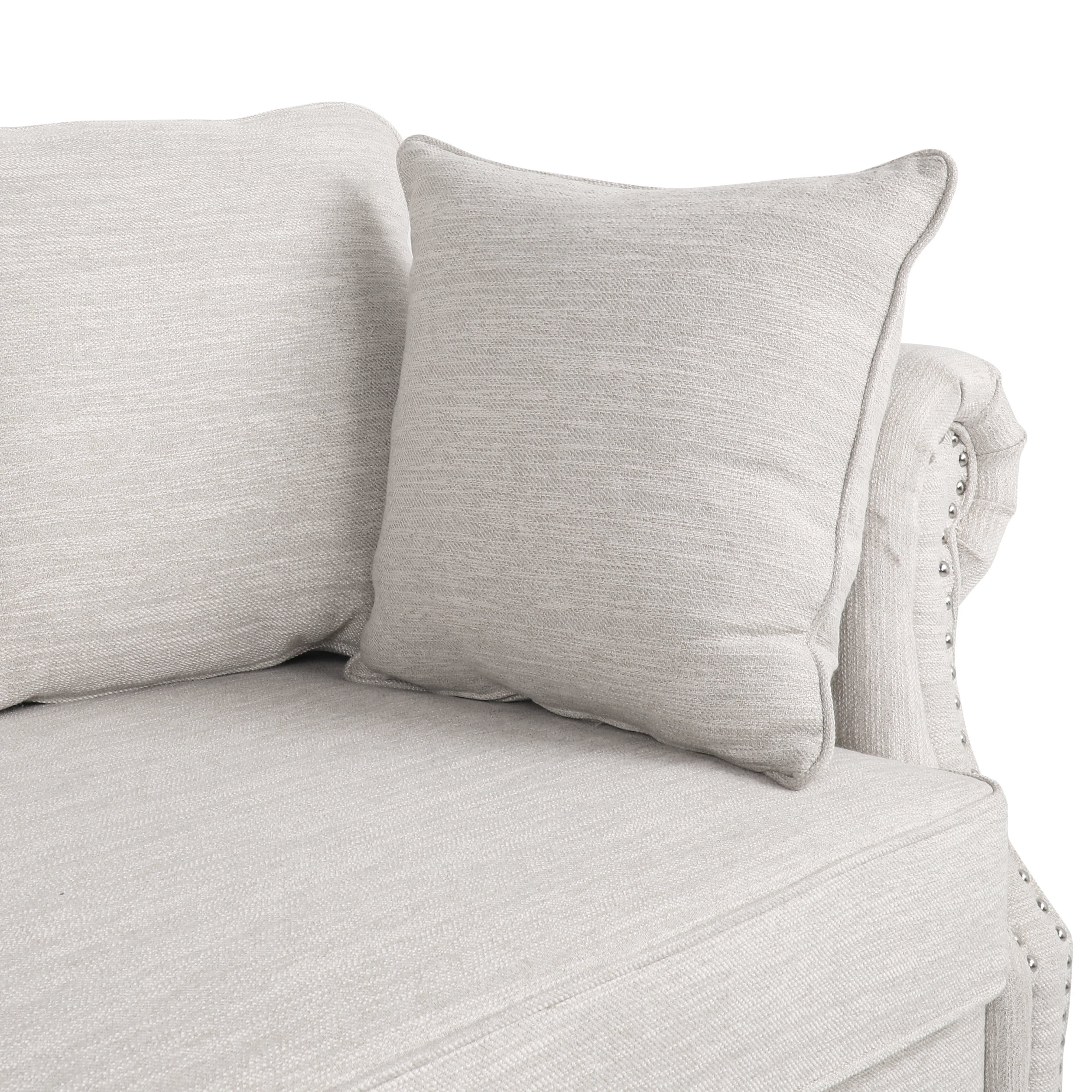 Moe's Home Collection Pillows and Throws LK-1003-05 Bronya Wool Pillow  Vanilla, Z & R Furniture