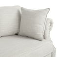 thumbnail image 5 of Noble House Viewland Fabric Pillowback 3 Seater Sofa with Nailhead Trim, Beige and Dark Brown, 5 of 7