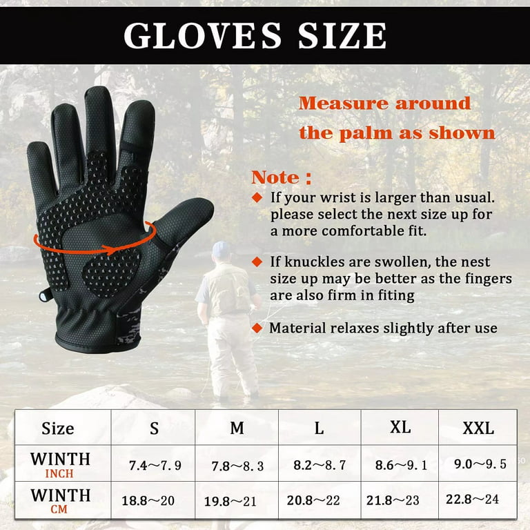 Drasry Neoprene Fishing Gloves Touchscreen Non-Slip Photography