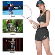 CAMEL CROWN Womens 2 in 1 Running Shorts Active Quick Dry Dolphin Running Shorts for Workout Training