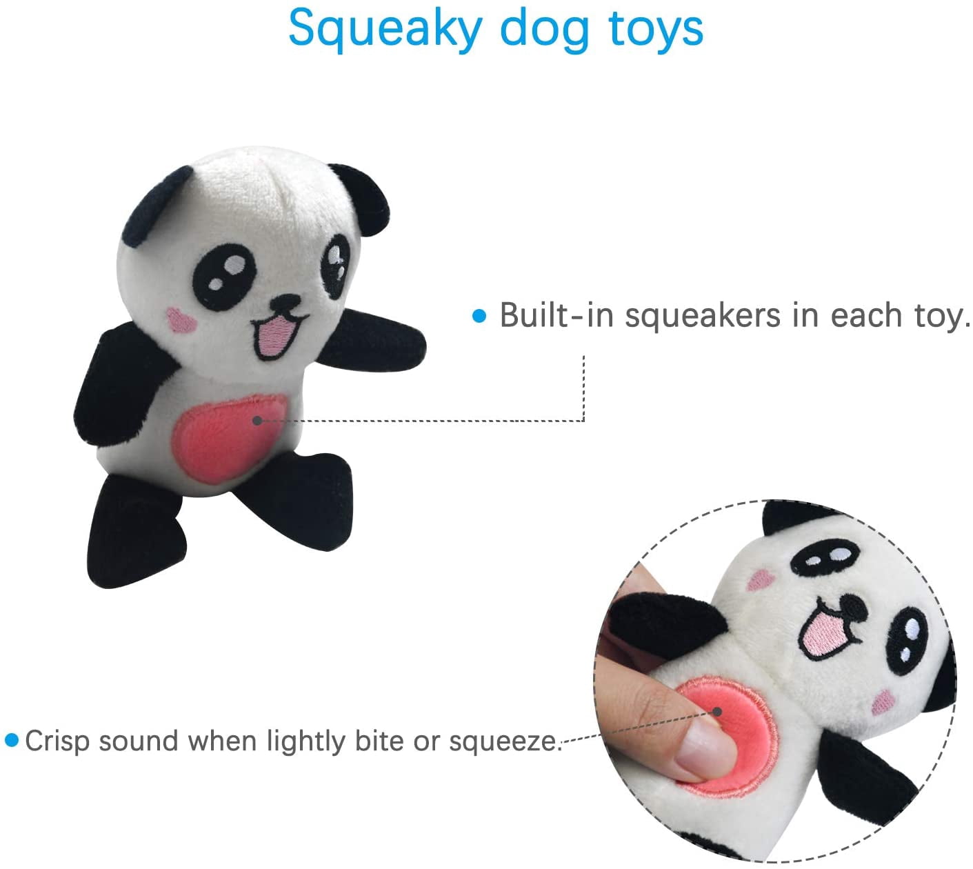 LEGEND SANDY Squeaky Plush Dog Toy Pack for Puppy, Small Stuffed Puppy Chew Toys 12 Dog Toys Bulk with Squeakers, Cute Soft Pet Toy for Small Medium Size Dogs