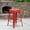 Red, variant on BizChair Commercial Grade 4 Pack 24" High Backless Copper Indoor-Outdoor Counter Height Stool