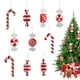 thumbnail image 2 of Colgante de caramelo grande para decoración navideña, suministros de fiesta de año nuevo, decoración de boda, oro pintado en rojo y blanco, 2 of 4