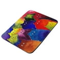 thumbnail image 1 of Very Colorful Two-Toned Silly Maine Coon Kitties Rainbow Background Art by Denise Every - KuzmarK Mousepad / Hot Pad / Trivet, 1 of 1