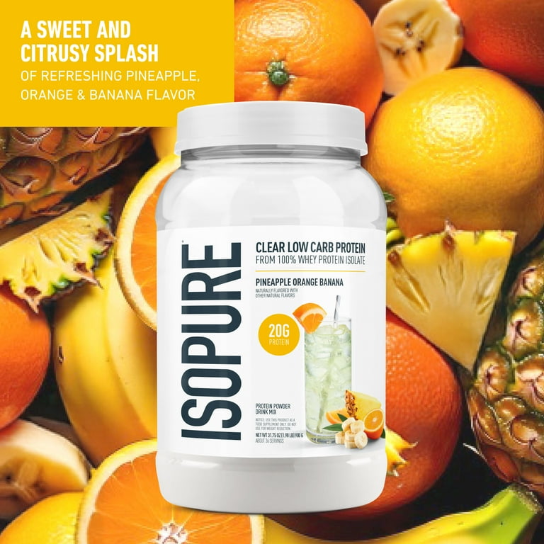 Isopure Infusions 100% Whey Protein Isolate Powder, Pineapple