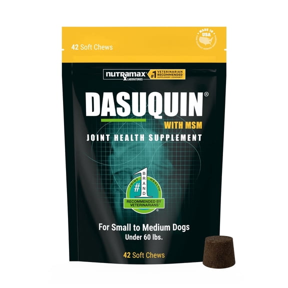 Nutramax Dasuquin for Small to Medium Dogs, Joint Health Supplement, Contains Glucosamine for Dogs, Plus Chondroitin, ASU, MSM and More, Supports Healthy Joints, Soft Chews, 42 Count