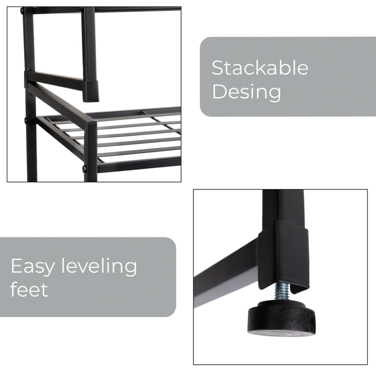 Mainstays 3 Tier Metal Shoe Rack Walmart