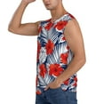 thumbnail image 3 of Goofa Leaves And Flowers Printed Men's Sleeveless T-Shirt - Athletic Gym Workout Tank Top for Men - Moisture-Wicking, UPF 30+ Quick-Dry Muscle Tee-X-Large, 3 of 8