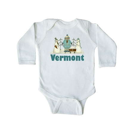 

Inktastic Cute Vermont Snow Kids Gift Baby Boy or Baby Girl Long Sleeve Bodysuit