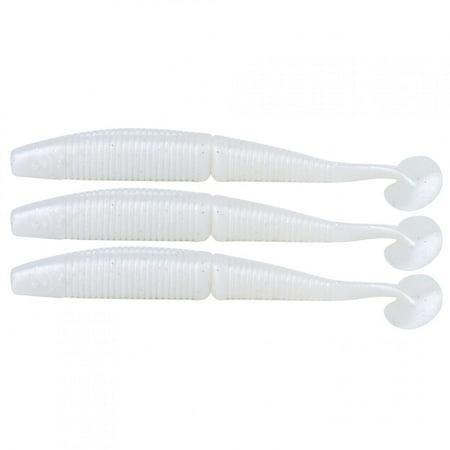 AR36 3PCS T Tail Soft Worm Artificial Bait 140mm 17g Lures Fishing Tackle AccessoriesLight White Bienvenido