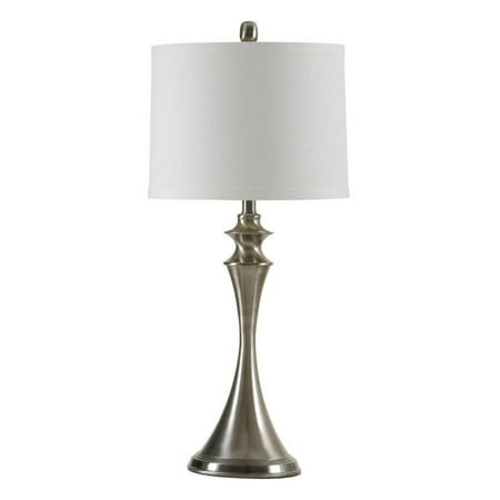 Black Gloss Table Lamp - StyleCraft Hour Glass Black Brushed Steel Table Lamp