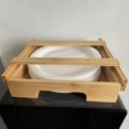 thumbnail image 3 of Kitchen Hanging Disposable Paper Tray Cake Tray Dispenser Solid Wood Storage Rack, 3 of 5