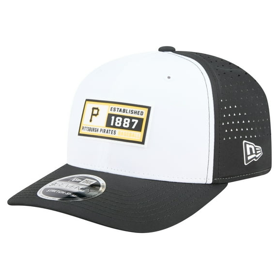 Men's New Era White/Black Pittsburgh Pirates Established Patch 9SEVENTY Adjustable Hat