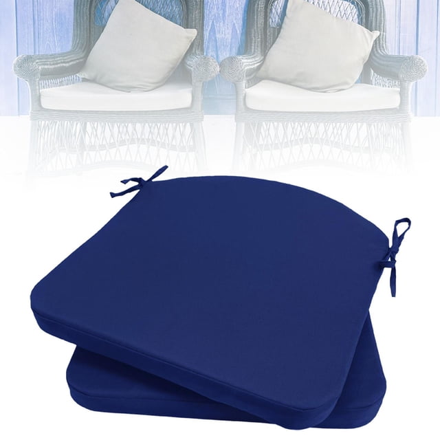 Cojín de sillón de banco de tatami con empates suave simple Azul