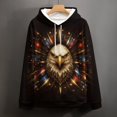 thumbnail image 5 of LAOLIUSN Funny American Flag Eagle Hoodie USA Bald Eagle Graphic Sweatshirt S-4XL, 5 of 7