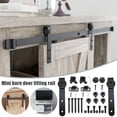 thumbnail image 3 of Sliding Barn Door Hardware Kit Smooth and Quiet Super Mini Barn Door Track Kit Durable Easy Assembly Door Panel Accessories for Cupboard TV Stand Closet Window, 3 of 8