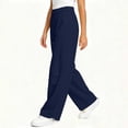thumbnail image 6 of Agkizg Kids Girls Curved Leg Sweatpants Elastic Waist Solid Color Casual Pants for Trendy Fall Winter Wear, Sizes 7-8 Years, 6 of 6