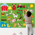thumbnail image 1 of Set de guion gráfico de fieltro WATINC Farm Animals, 1 m, 38 piezas, regalo para niños, 1 of 5