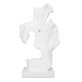 thumbnail image 4 of Kissing Lovers Resin Statues Modern Romantic Ornament Figurine Couple Art Resin Sculpture for Home Decor (White), 4 of 5