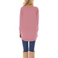 thumbnail image 2 of HOWCOME Fall Long Sleeve Side Split Casual Loose Tunic Womens Blouses, 2 of 5