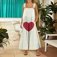 thumbnail image 5 of Fgvctg Womens Valentine's Day Jumpsuit Wide Leg Pant Date Night Spaghetti Straps Casual Love Heart Print Jumpsuit Sleeveless Bib Overalls Sprimg Romper Clothing With Pockets Beige S, 5 of 6