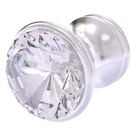 Carolina Crystal Collection Cabinet Knob - Satin Chrome