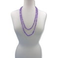 thumbnail image 3 of Endless Infinity Matte Finish Semi-Precious Stone Amethyst Beaded Long Endless Infinity Mala Style Necklace, 60 Inches Long., 3 of 5