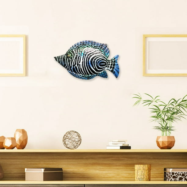 WREESH Fish Metal Art Wall Decoration Living Room Bedroom Home Decoration 