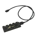 thumbnail image 1 of 10 RGB Sync HUB Splitter Extension Cable for Motherboard RGB Fan (5V 3Pin), 1 of 6