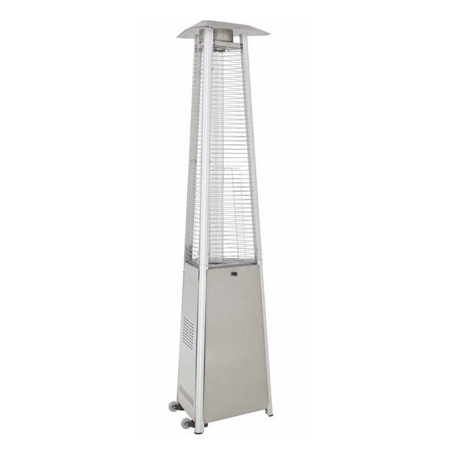 AZ Patio Heaters Chauffage au Propane Liquide en Tube de Verre Triangulaire, Acier Inoxydable